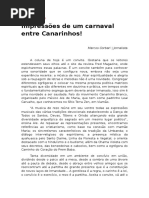 Impressões de Um Carnaval Entre Canarinhos