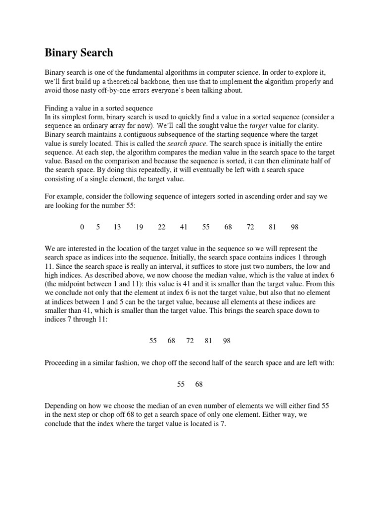Binary Search | PDF | Algorithms | Function (Mathematics)