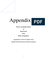 Appendix III Words (Vocabulary Items) & Expressions