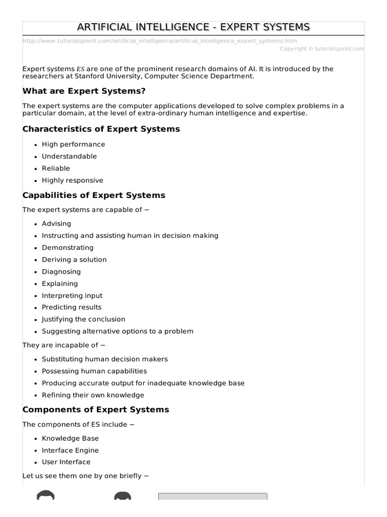 Artificial Intelligence - Expert Systems | PDF | Expert | Artificial ...