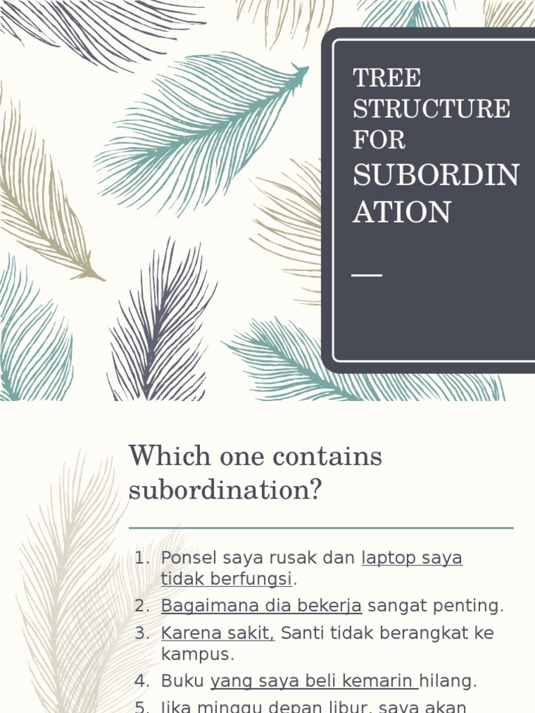 Subordination Clause Examples and Analysis | PDF | Clause | Syntax