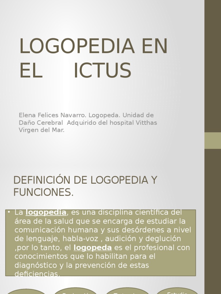 Logopedia en El Ictus | PDF | Afasia | Patología del habla y Lenguaje