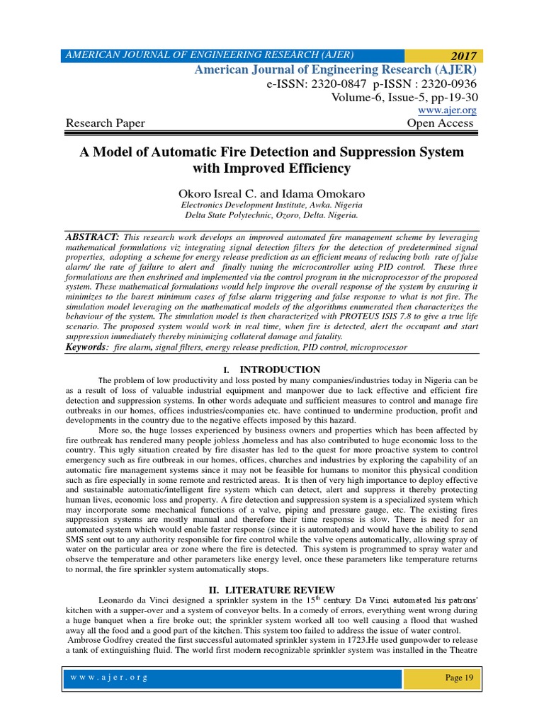 Automated Fire Detection System Model | PDF | Home & Garden ...