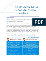 Cómo decir no a los niños de forma positiva sin usar la palabra NO