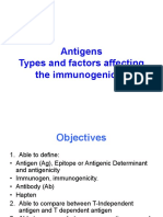 Antigens Types and Factors Affecting The Immunogenicity