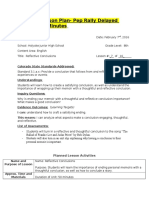 Modified Lesson Plan-Pep Rally Delayed Class by 10 Minutes