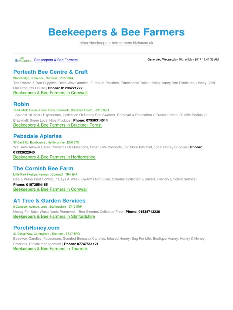 Beekeepers Bee Farmers Porteath Bee Centre Craft