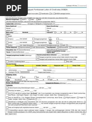 Letter Of Credit Contoh - Letter