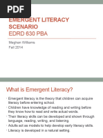 Emergent Literacy Scenario-Meghan Williams