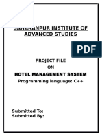 Saharanpur Institute of Advanced Studies: Project File ON Programming Language: C++