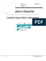 System Platform Checklist 1