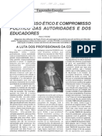 Paulo Freire - Compromisso Ético e Compromisso Político Das Autoridades e Dos Educadores