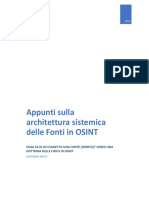 Appunti Sulla Architettura Sistemica Delle Fonti in OSINT - Giovanni Nacci