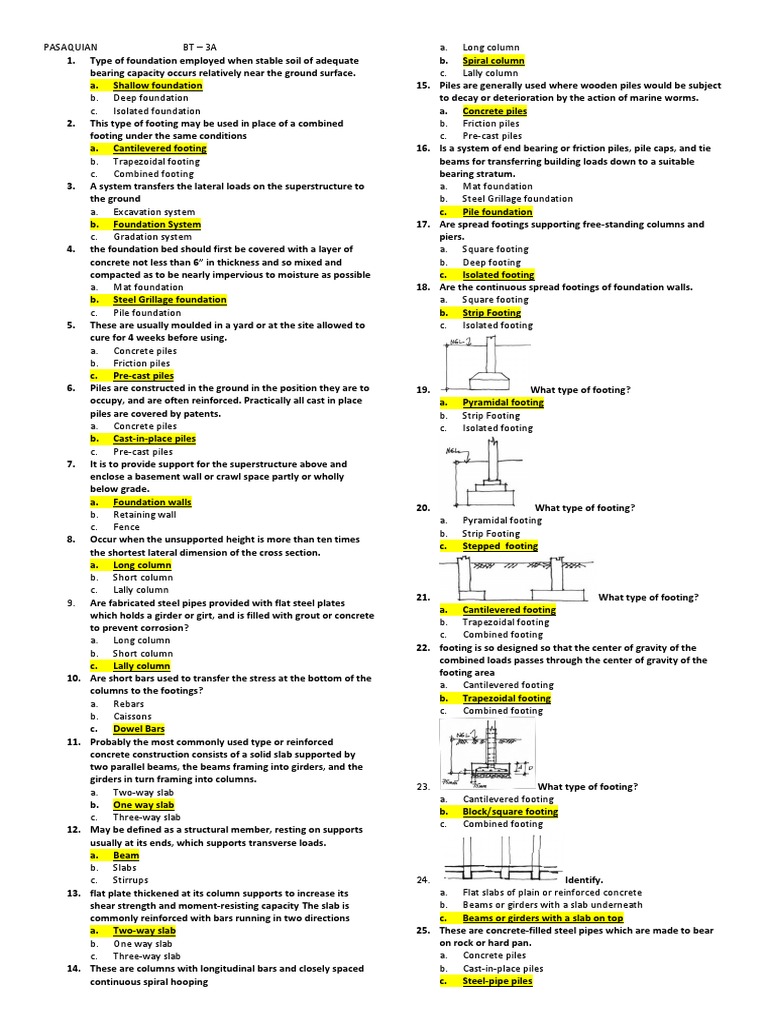 Foundation Types and Structural Systems | PDF | Deep Foundation | Column