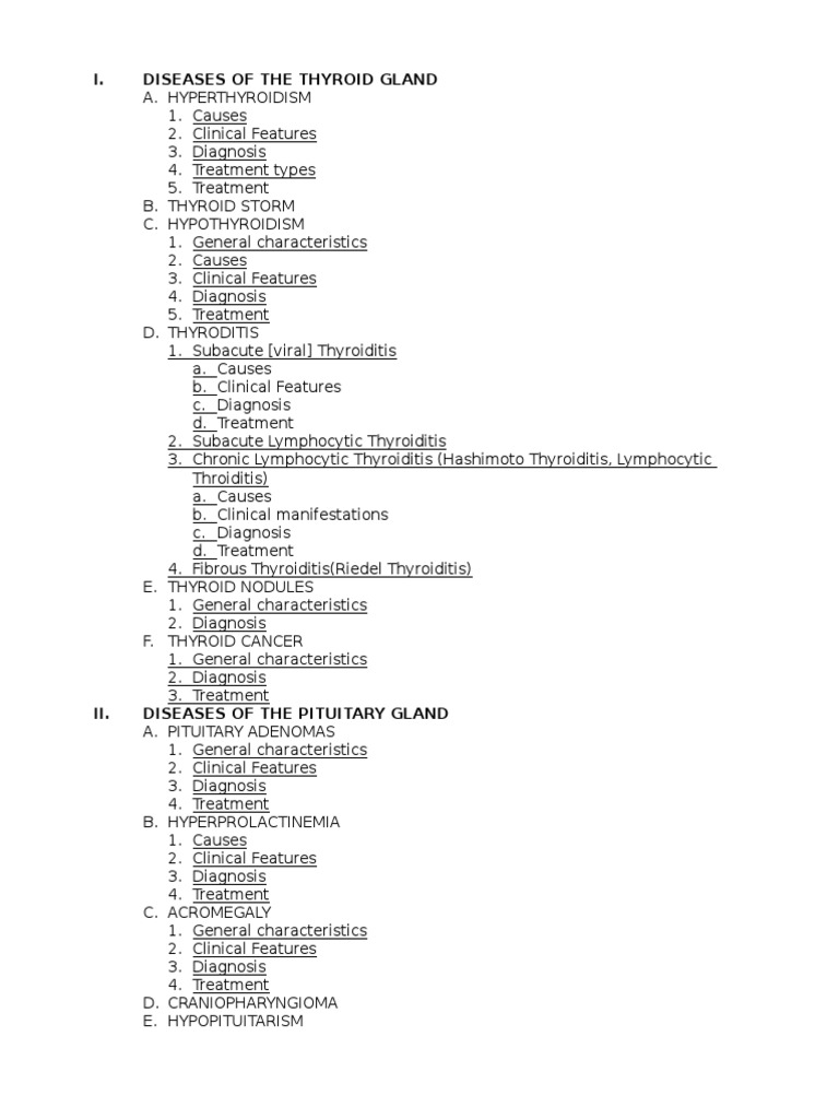 Thyroid and Pituitary Disorders Guide | PDF | Thyroid | Endocrine System