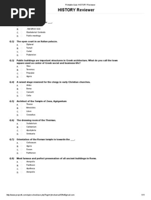 History of Architecture (ALE Review 4)