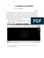 Como Hacer Un Bloque en AutoCAD