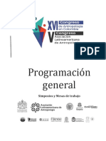 Programacion Congreso de Antropología 2017