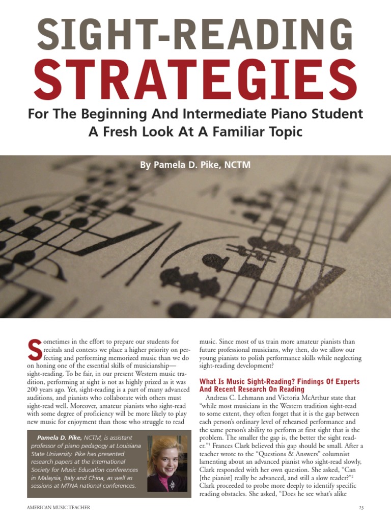 Sight Reading PDF | PDF