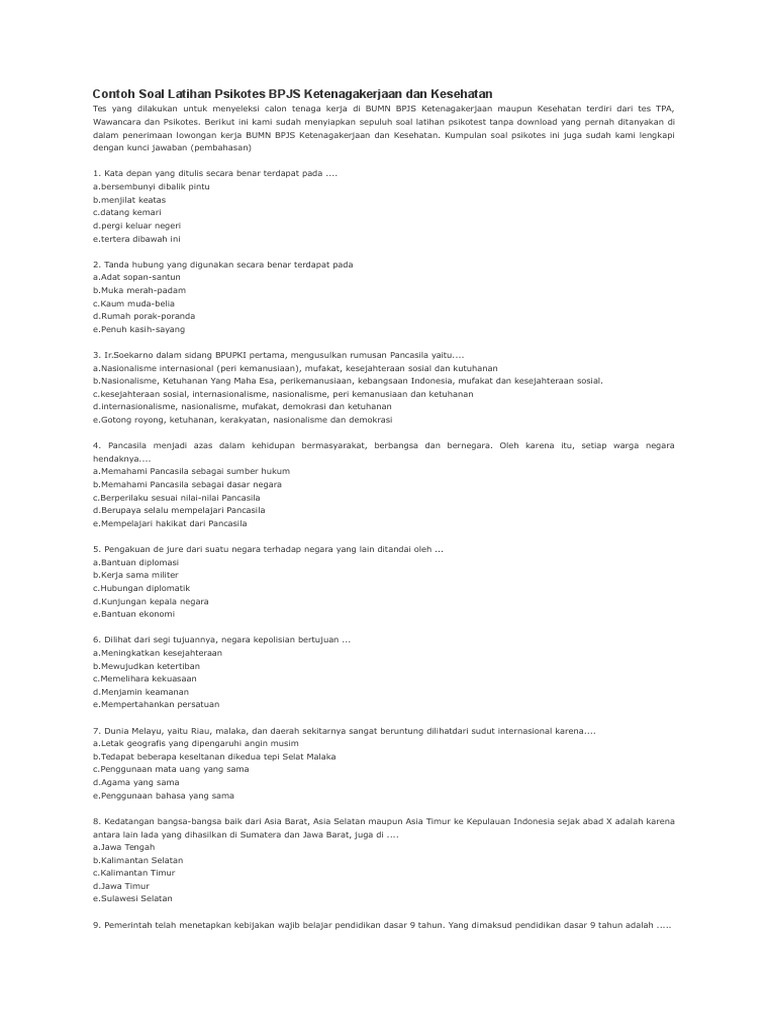 Psikotes Dasar Psikotes Untuk Kamu