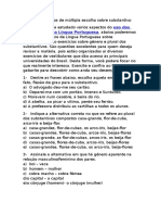 Lista de exercícios sobre substantivos