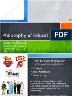 Philosophy of Education