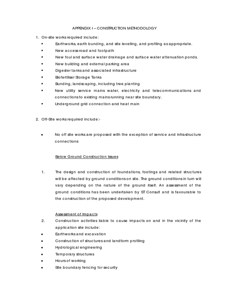 Construction Methodology Overview | PDF | Sewage Treatment | Water ...