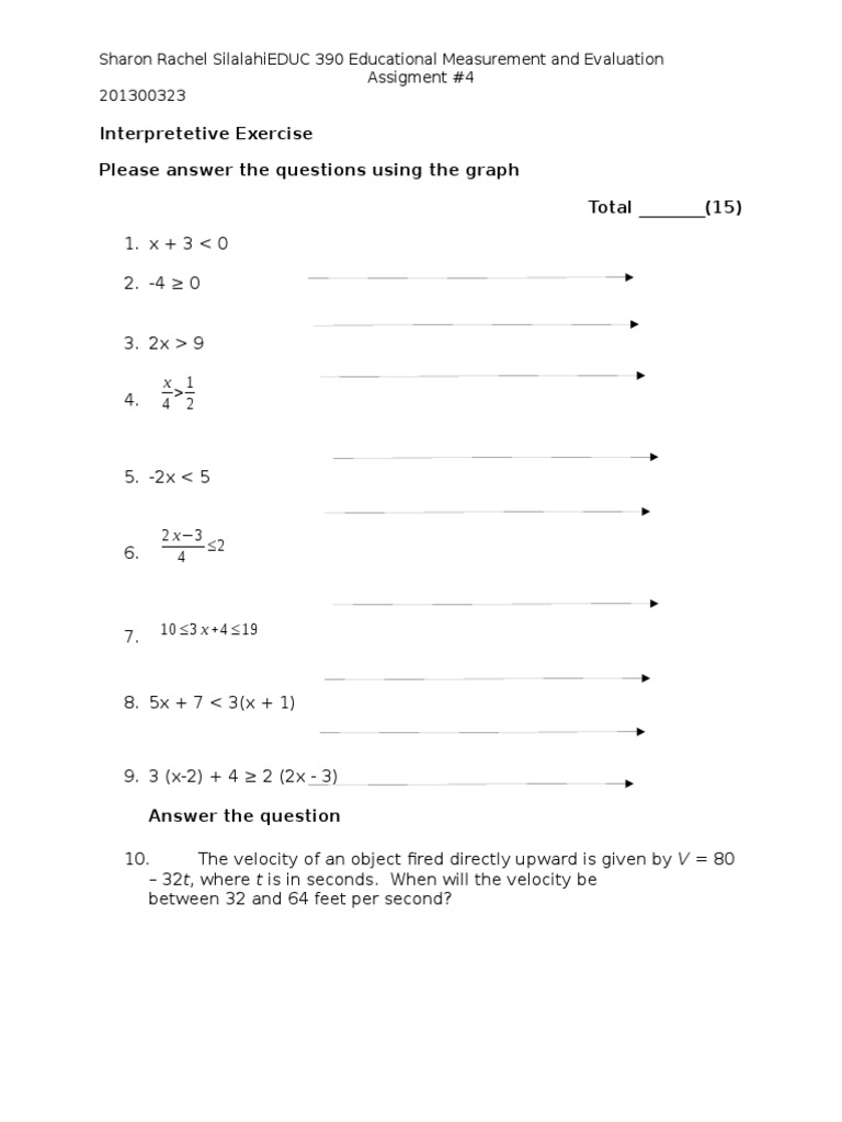 Interpretetive Exercise Please Answer The Questions Using The Graph ...