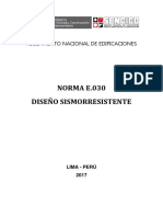 Propuesta de Norma E.030 Dise&Ntilde;o Sismorresistente (Marzo2017)