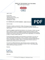 D.C. Inspector General's Investigation Letter