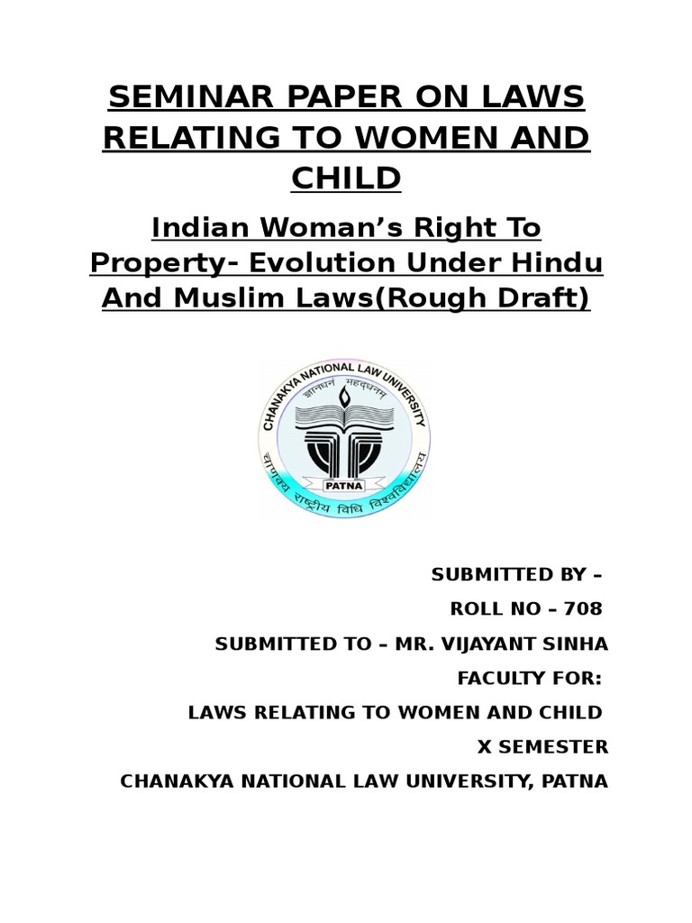 Rough Draft: Women's Property Rights | PDF | Patriarchy | Woman