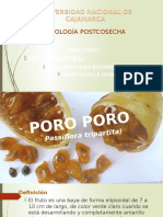 Propiedades nutricionales y usos del poro poro (Passiflora tripartita