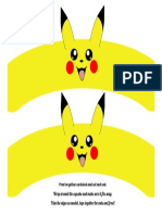 Pikachu Color Smile Cupcake