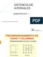 Predimensionamiento de Vigas y Comunas