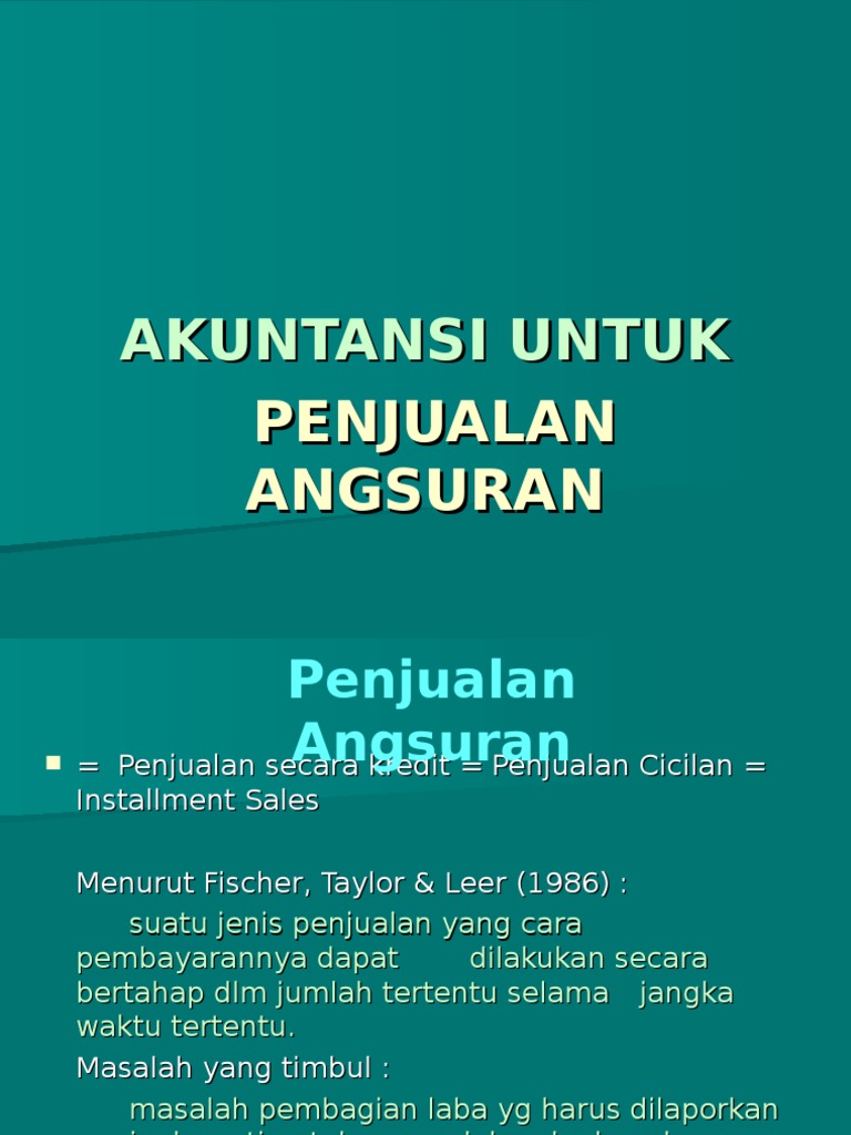 Penjualan Angsuran