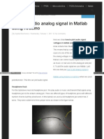 Plotting Audio Analog Signal in Matlab Using Arduino