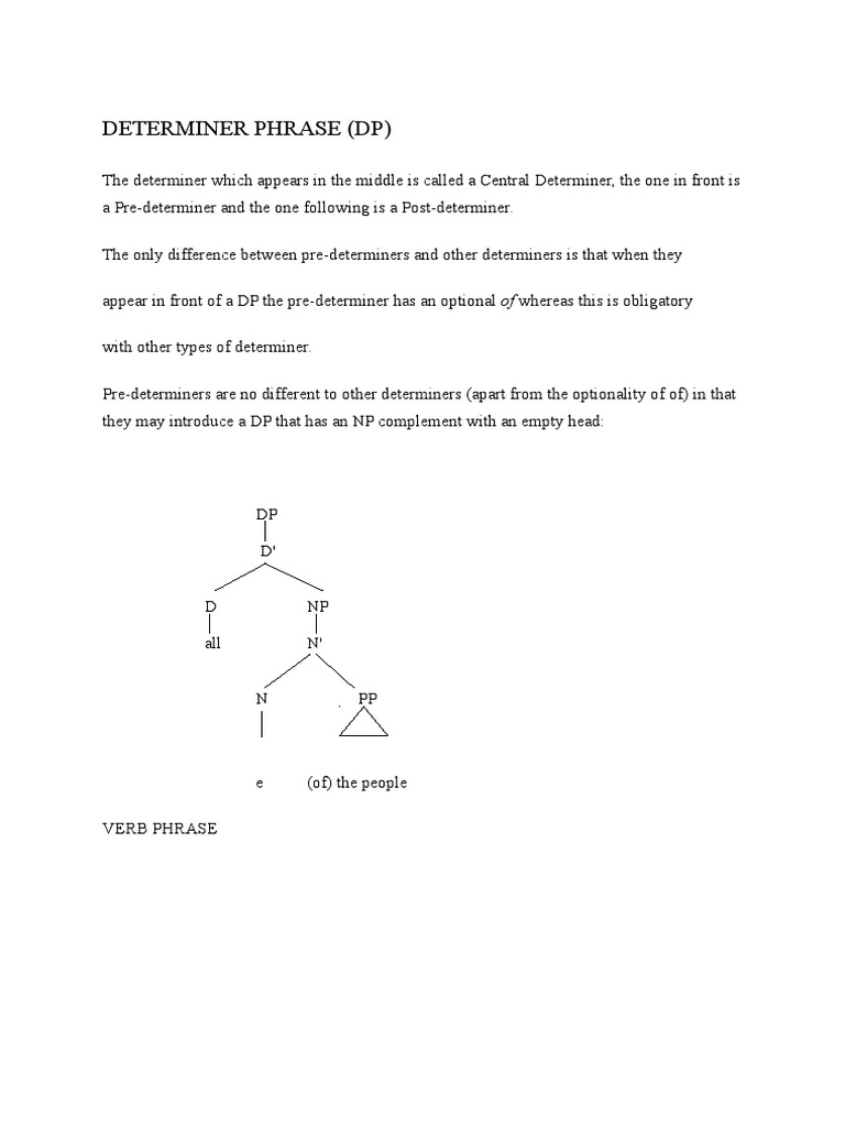 Determiner Phrase | PDF