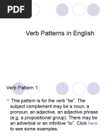 Verb Patterns