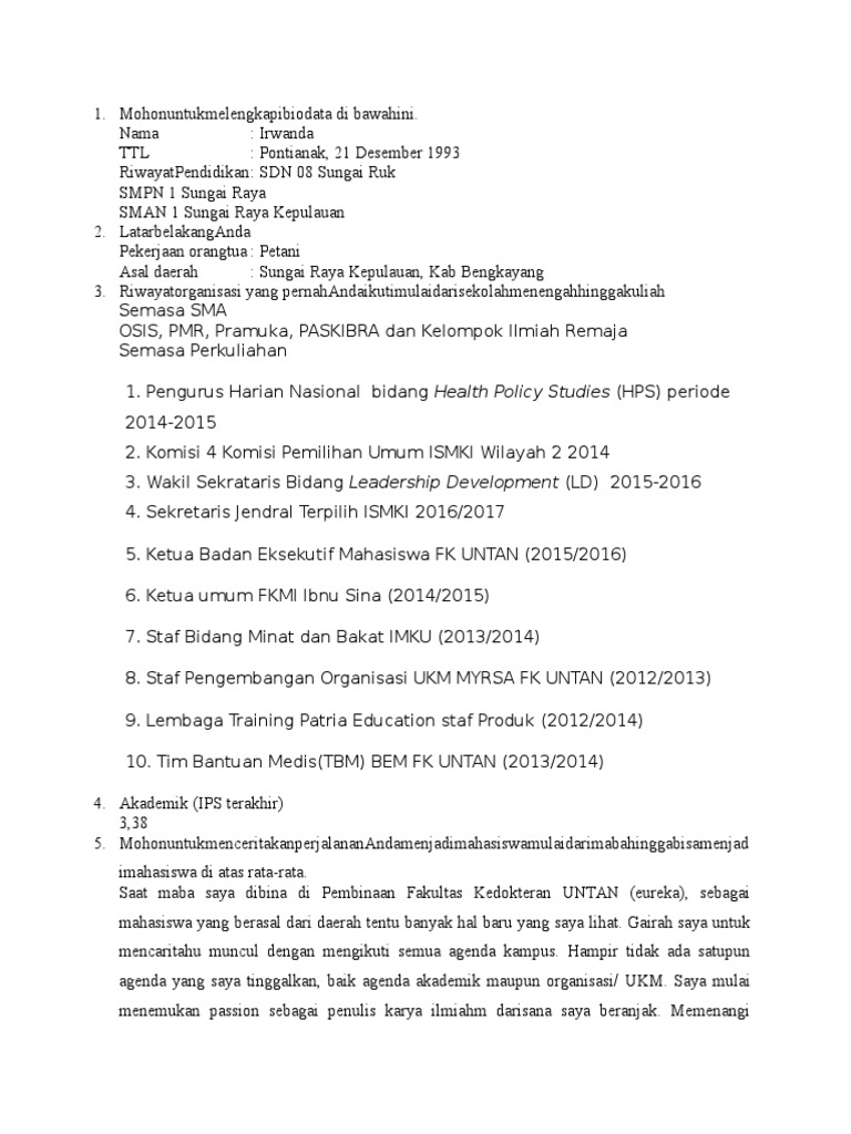 Pertanyaan Wawancara Organisasi Kampus Download File Guru