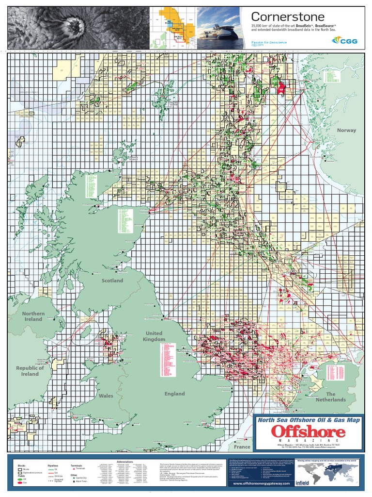 North Sea Oil And Gas Map Two Neighbouring Countries, Two Contrasting