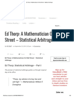 Ed Thorp_ a Mathematician on Wall Street - Statistical Arbitrage