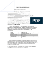 Chattel Mortgage Sample Form