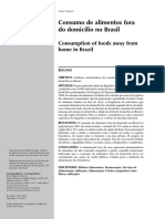 Consumo de Alimentos Fora de Casa