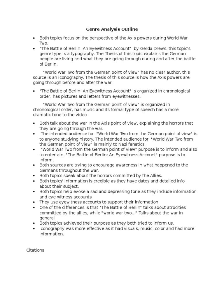 Genre analysis paper picture