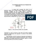 Introduction to Common Emitter Amplifier Circuit (CE