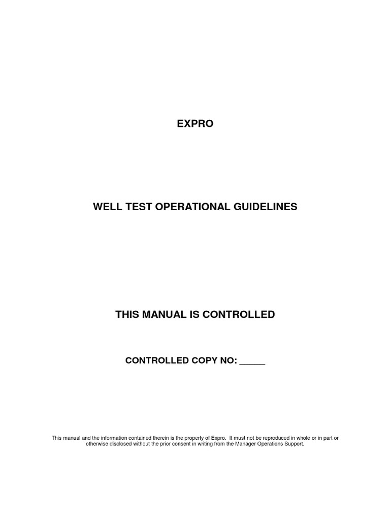 Expro Well Test Operational Guidelines | PDF | Valve | Risk