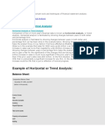 Tools and Techniques of Financial Statement Analysis