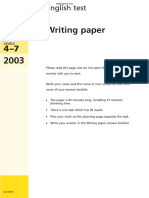 2003 KS3 Writing Test Booklet