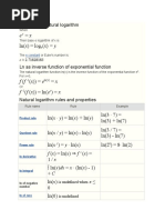 Definition of Natural Logarithm