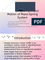 Tittle: Simple Harmonic Motion of Mass-Spring System